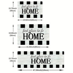 Wood Print Anti Fatigue Kitchen Mat Non-Slip Polyester Carpet