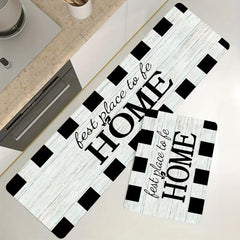 Wood Print Anti Fatigue Kitchen Mat Non-Slip Polyester Carpet