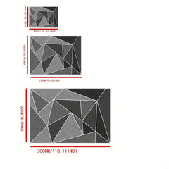 Geometric Area Rug Soft Floor Mat TPR Backing Washable Home Decor