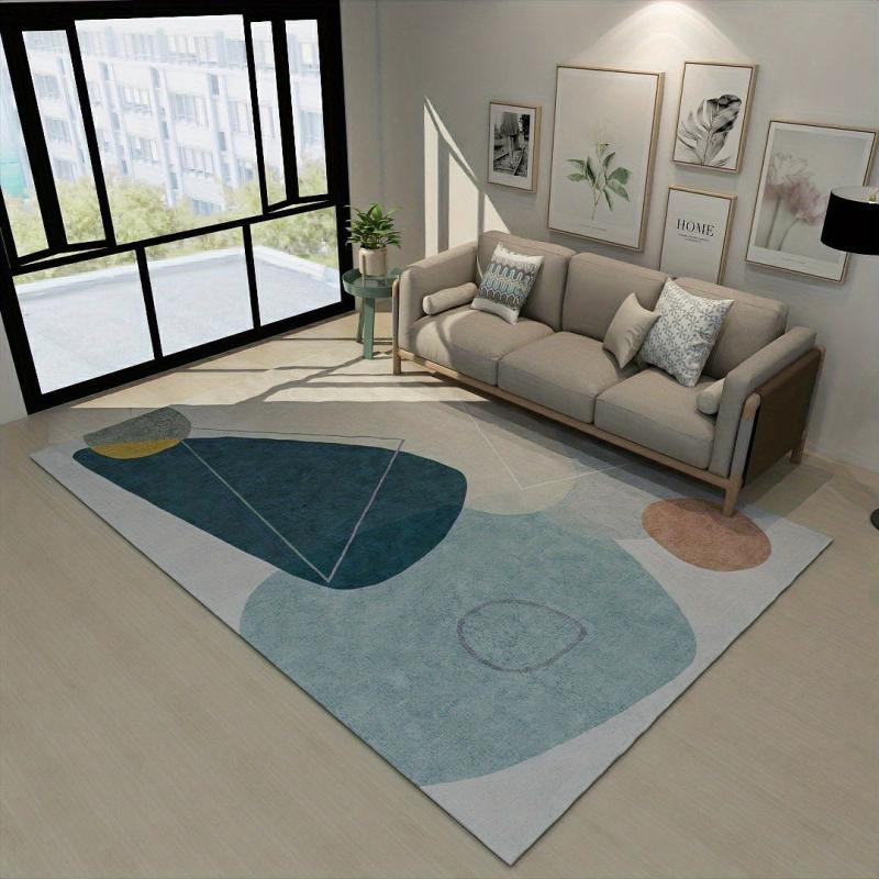 Large Geometric Area Rug Soft Minimalist Nordic Carpet Machine Washable
