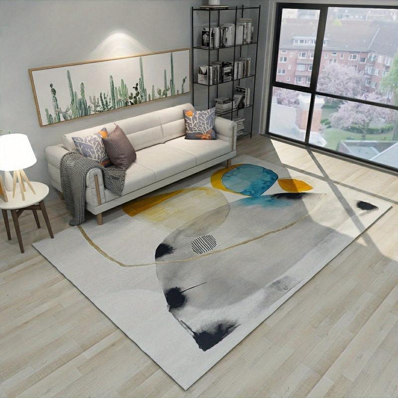 Large Geometric Area Rug Soft Minimalist Nordic Carpet Machine Washable