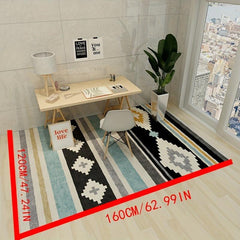 Large Geometric Area Rug Soft Minimalist Nordic Carpet Machine Washable