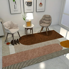 Large Geometric Area Rug Soft Minimalist Nordic Carpet Machine Washable