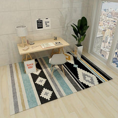 Large Geometric Area Rug Soft Minimalist Nordic Carpet Machine Washable