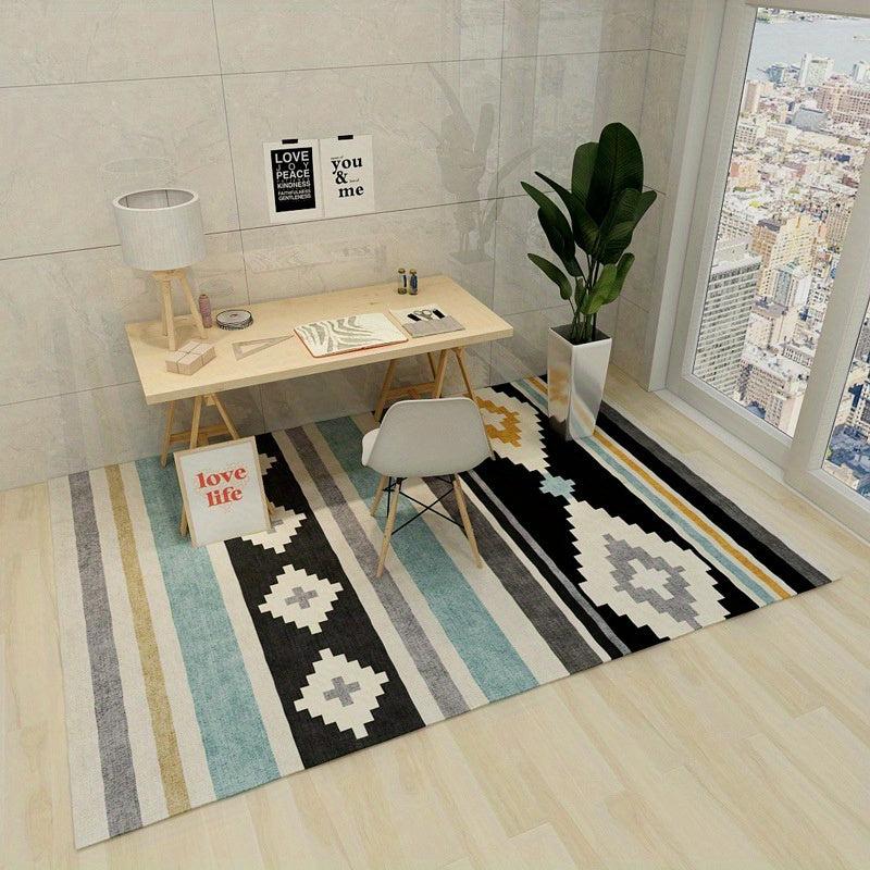 Large Geometric Area Rug Soft Minimalist Nordic Carpet Machine Washable