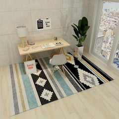 Large Geometric Area Rug Soft Minimalist Nordic Carpet Machine Washable
