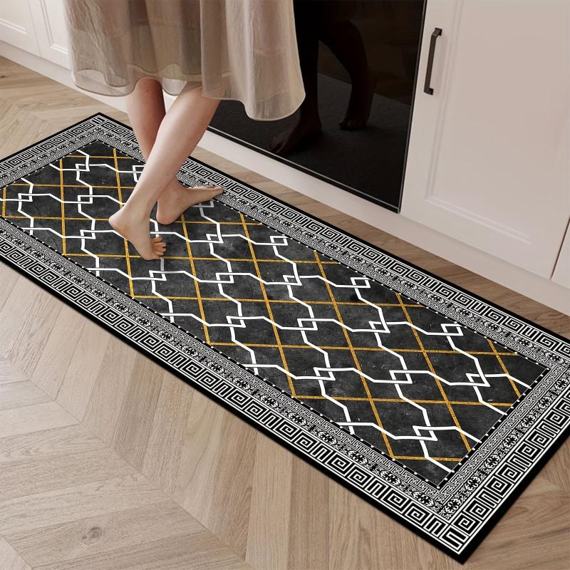 Modern Soft Kitchen Rug Anti Fatigue Quick Dry Waterproof Non Slip Kitchen Rug