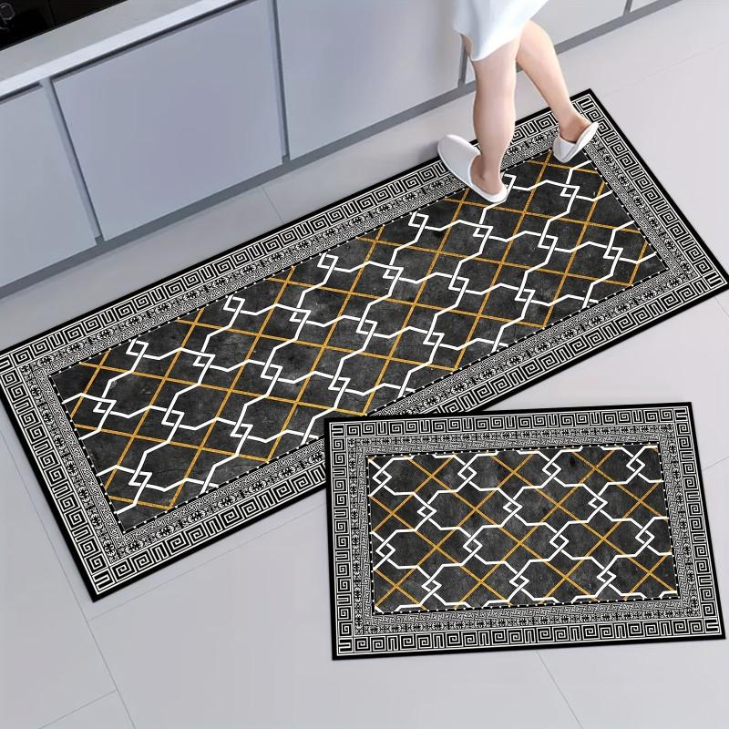 Modern Soft Kitchen Rug Anti Fatigue Quick Dry Waterproof Non Slip Kitchen Rug