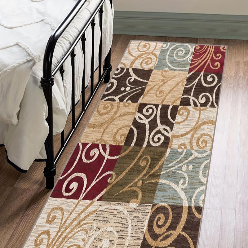 Vintage Moroccan Kitchen Runner Rug Non Slip Washable Laundry Room Mat