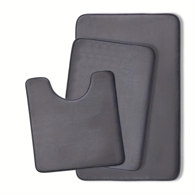 3pcs Extra Thick Memory Foam Bath Mat Set Rapid Water Absorbent Washable Rugs