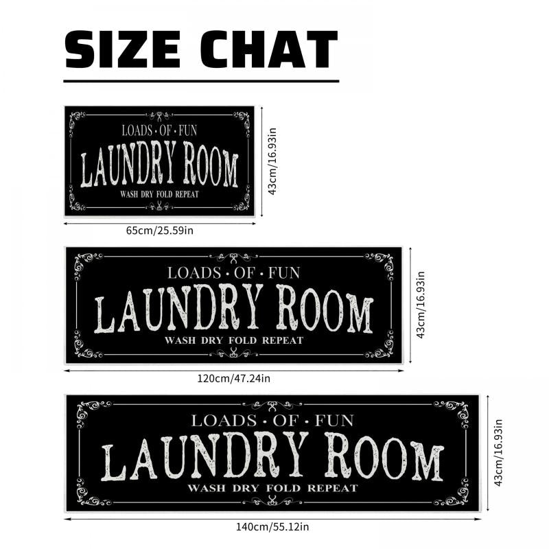 Farmhouse Laundry Room Runner Rug Non Slip Mat