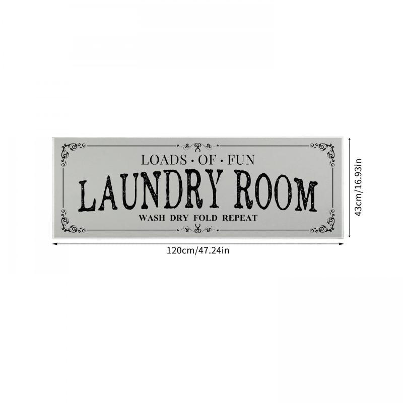 Farmhouse Laundry Room Runner Rug Non Slip Mat