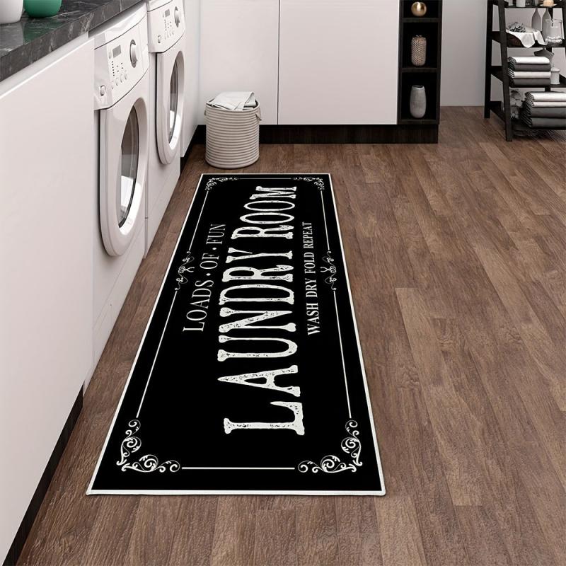 Farmhouse Laundry Room Runner Rug Non Slip Mat