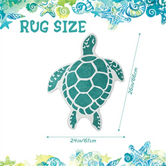 Cartoon Turtle Soft Area Rug for Kids Room