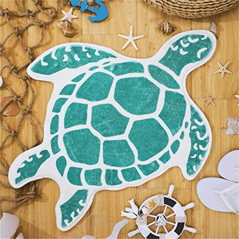 Cartoon Turtle Soft Area Rug for Kids Room