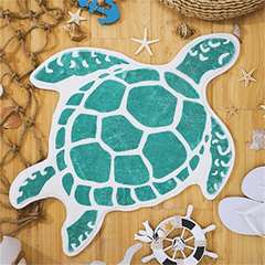 Cartoon Turtle Soft Area Rug for Kids Room