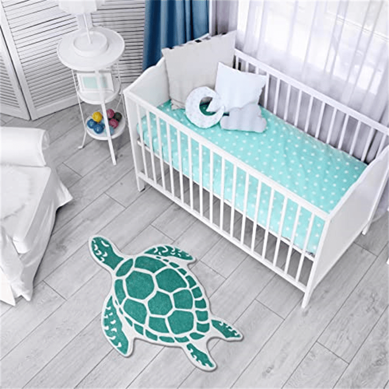 Cartoon Turtle Soft Area Rug for Kids Room