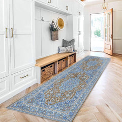 Vintage Washable Rug Runner 60x96 Non Slip Kitchen Hallway Mat