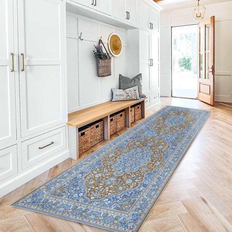 Vintage Washable Rug Runner 60x96 Non Slip Kitchen Hallway Mat