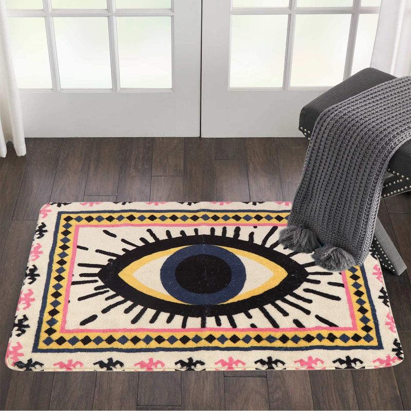Eye Pattern Cashmere Carpet Thickened Bathroom Non-slip Door Mat