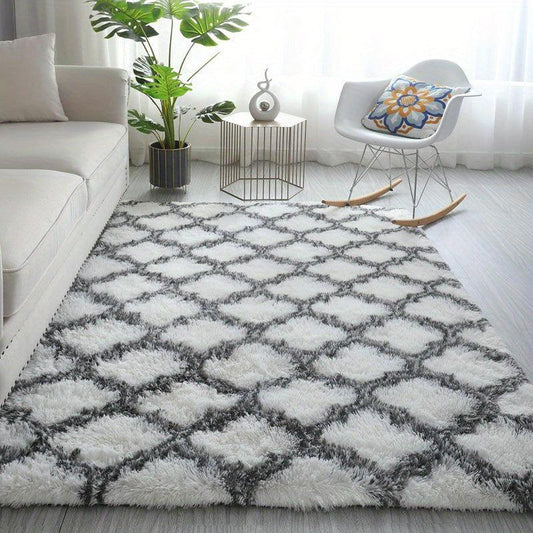Soft Shaggy Rug 3.93x5.25 Feet Bedroom Living Room Nursery Durable Fuzzy