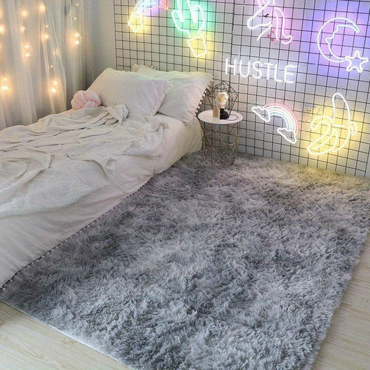 Plush Furry Area Rug for Bedroom Living Room