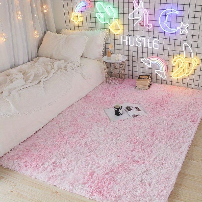 Plush Furry Area Rug for Bedroom Living Room