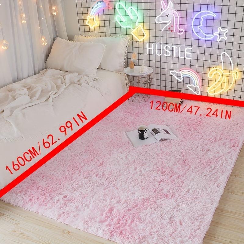 Plush Furry Area Rug for Bedroom Living Room