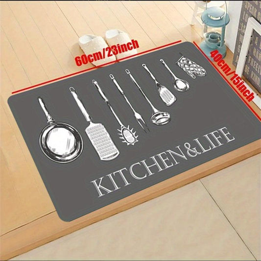 Soft Cushioned Anti Fatigue Kitchen Mat Memory Foam Waterproo...