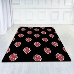 Red Cloud Pattern Floor Mat Anime Print Area Rug For Kids Boys Teens
