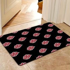 Red Cloud Pattern Floor Mat Anime Print Area Rug For Kids Boys Teens