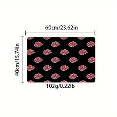 Red Cloud Pattern Floor Mat Anime Print Area Rug For Kids Boys Teens