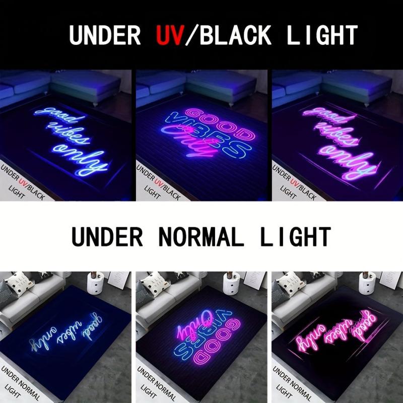 Luminous Floor Mat Soft Non-slip Bath Rug Glow In The Dark Area