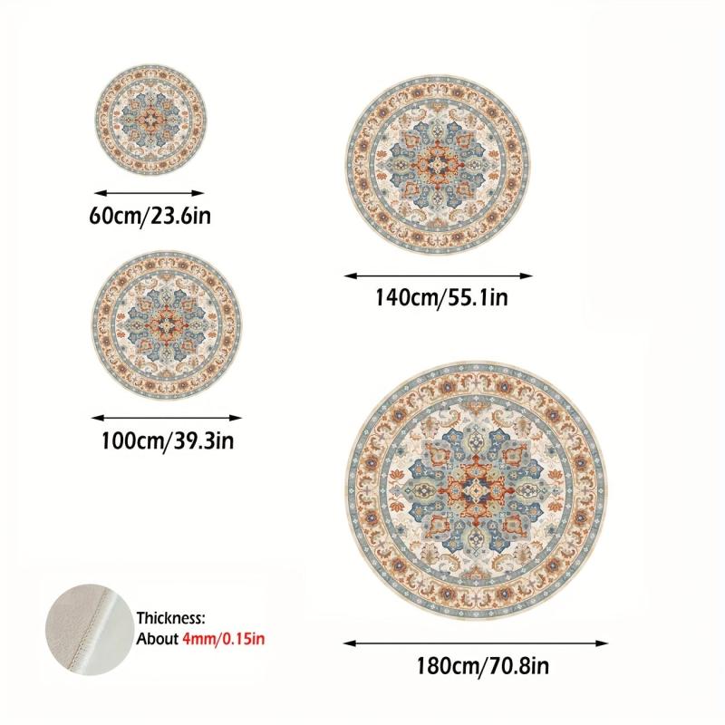 Bohemian Floor Carpet Soft Non Slip Indoor Mat For Room Decor