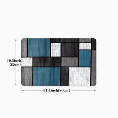 Modern Geometric Kitchen Mat Anti Slip Polyester Carpet Absorbent Bath Mat