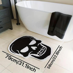Skull Bath Mat Gothic Decor Halloween Bathroom Mats