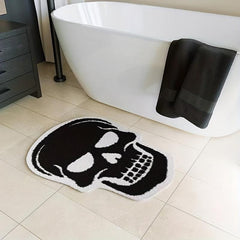 Skull Bath Mat Gothic Decor Halloween Bathroom Mats