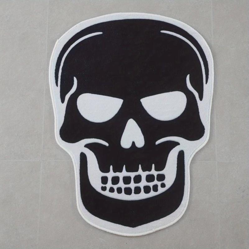Skull Bath Mat Gothic Decor Halloween Bathroom Mats