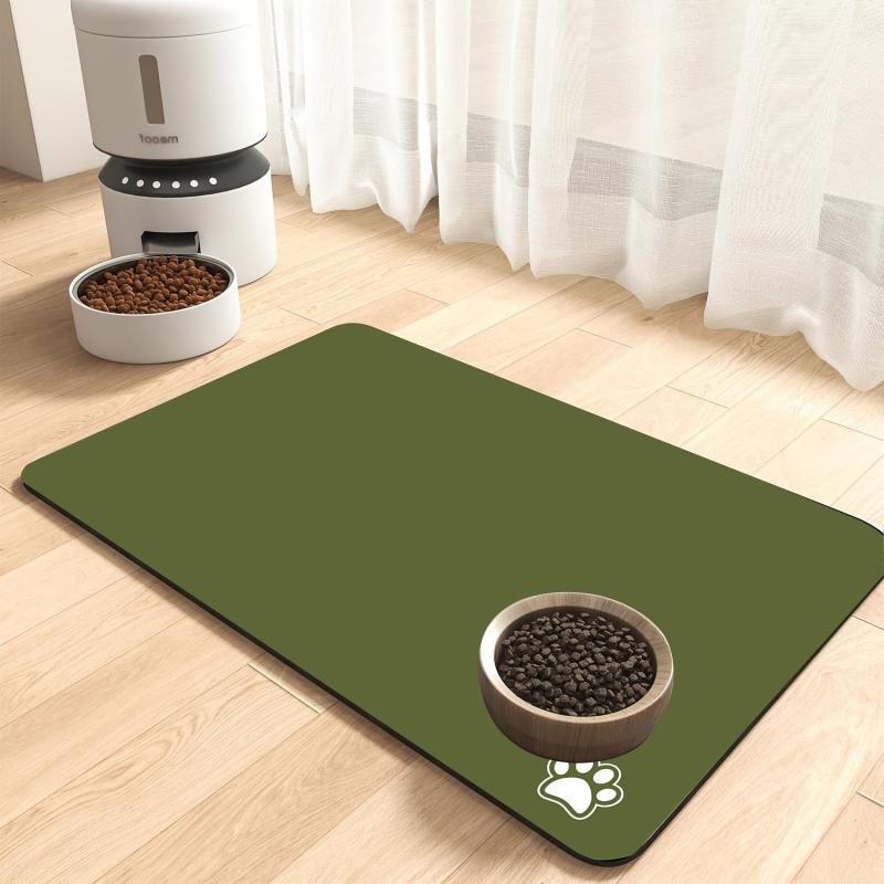 Pet Feeding Mat Absorbent Dog Mat No Stains Quick Dry