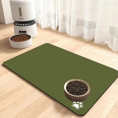 Pet Feeding Mat Absorbent Dog Mat No Stains Quick Dry