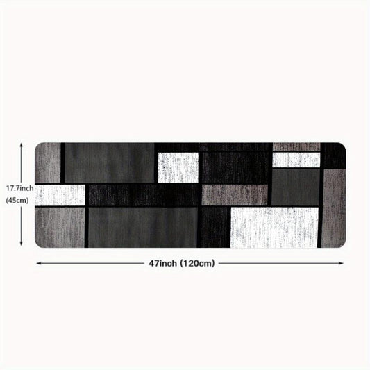 Geometric Kitchen Mat - Anti Slip Washable Durable Polyester