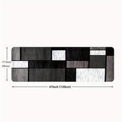 Geometric Kitchen Mat - Anti Slip Washable Durable Polyester