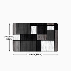 Geometric Kitchen Mat - Anti Slip Washable Durable Polyester