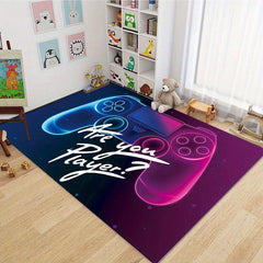 Purple Gaming Rug Teen Kids Soft Durable TPR Backing
