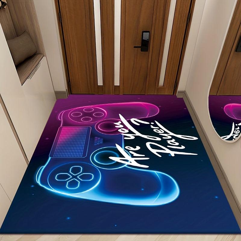 Purple Gaming Rug Teen Kids Soft Durable TPR Backing