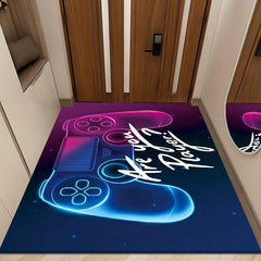 Purple Gaming Rug Teen Kids Soft Durable TPR Backing