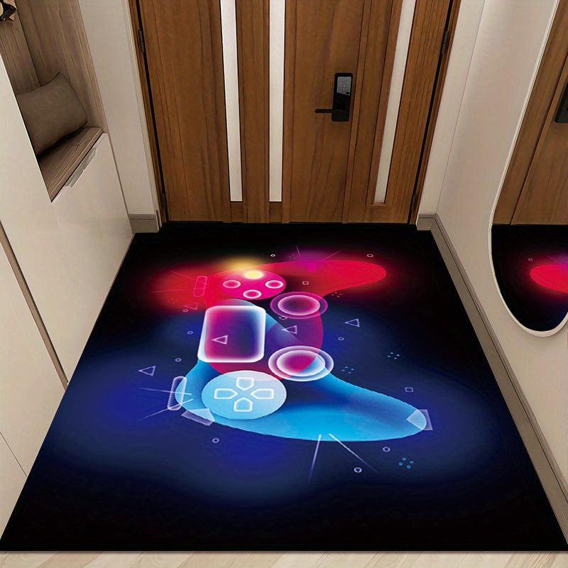 Non Slip Gamer Rug for Kids 3D Printed Controller Gamepad Washable Rug