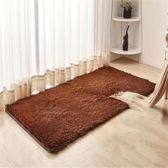 Ultra Soft Plush Area Rug Tie Dyed Coffee Shaggy Modern Fuzzy Rug