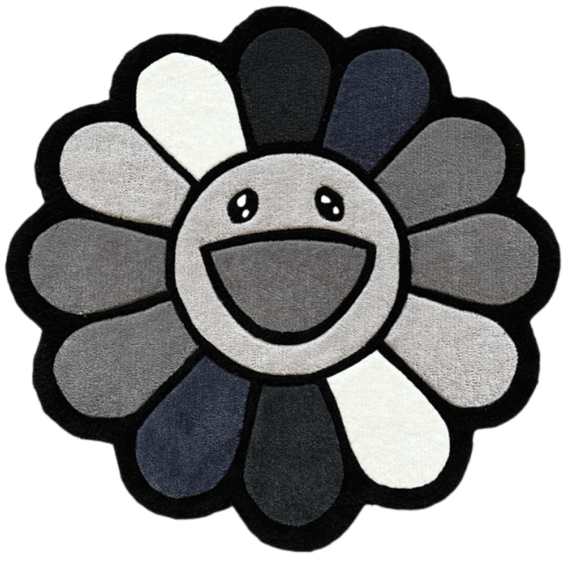Colorful Sunflowers Round Rug Soft Area Mat Fluffy Washable Bedroom Floor Mat