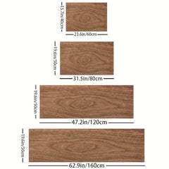 Soft Diatom Mud Kitchen Mat Wood Grain Rubber Backing Non-slip Mat